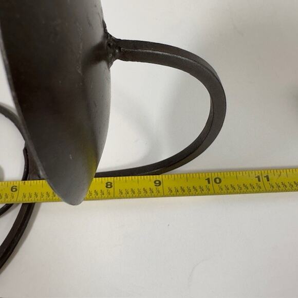 Wrought Iron Single Candle Black Wall Sconce Gothic Spiral Metal Candelabra - Picture 10 of 10